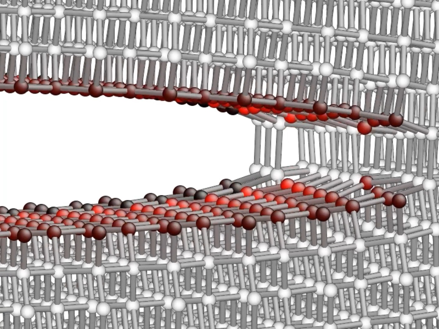 This video shows thermally activated crack propagation in crystalline silicon at the atomic scale. Under the right conditions of temperature and…
